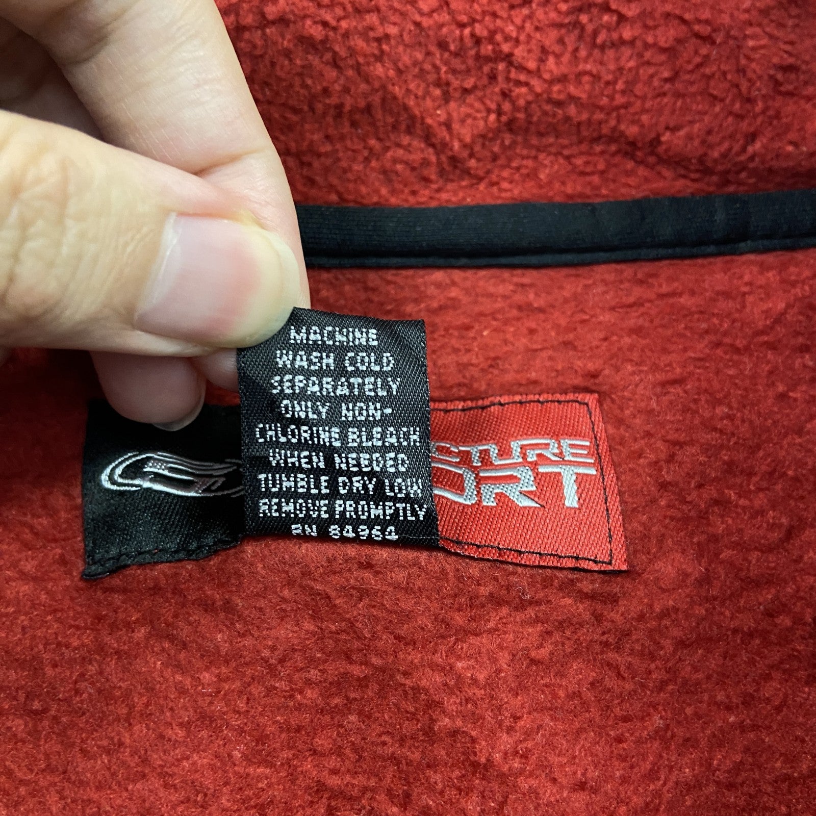 Champion　チャンピオン　フリースハーフジッププルオーバージャケット　赤　XLサイズ