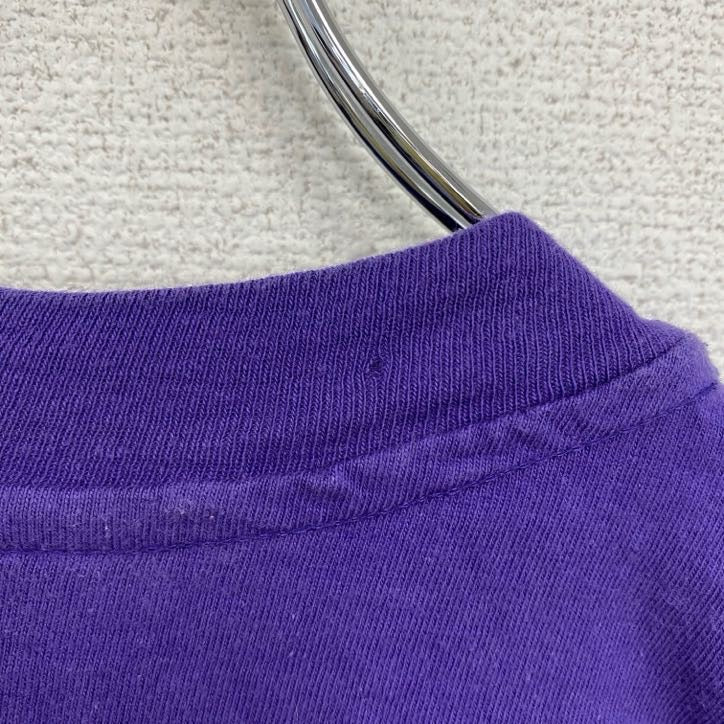 90s　Hanes　ヘインズ　半袖Tシャツ　ヴィンテージ　シングルステッチ　紫　パープル　Lサイズ
