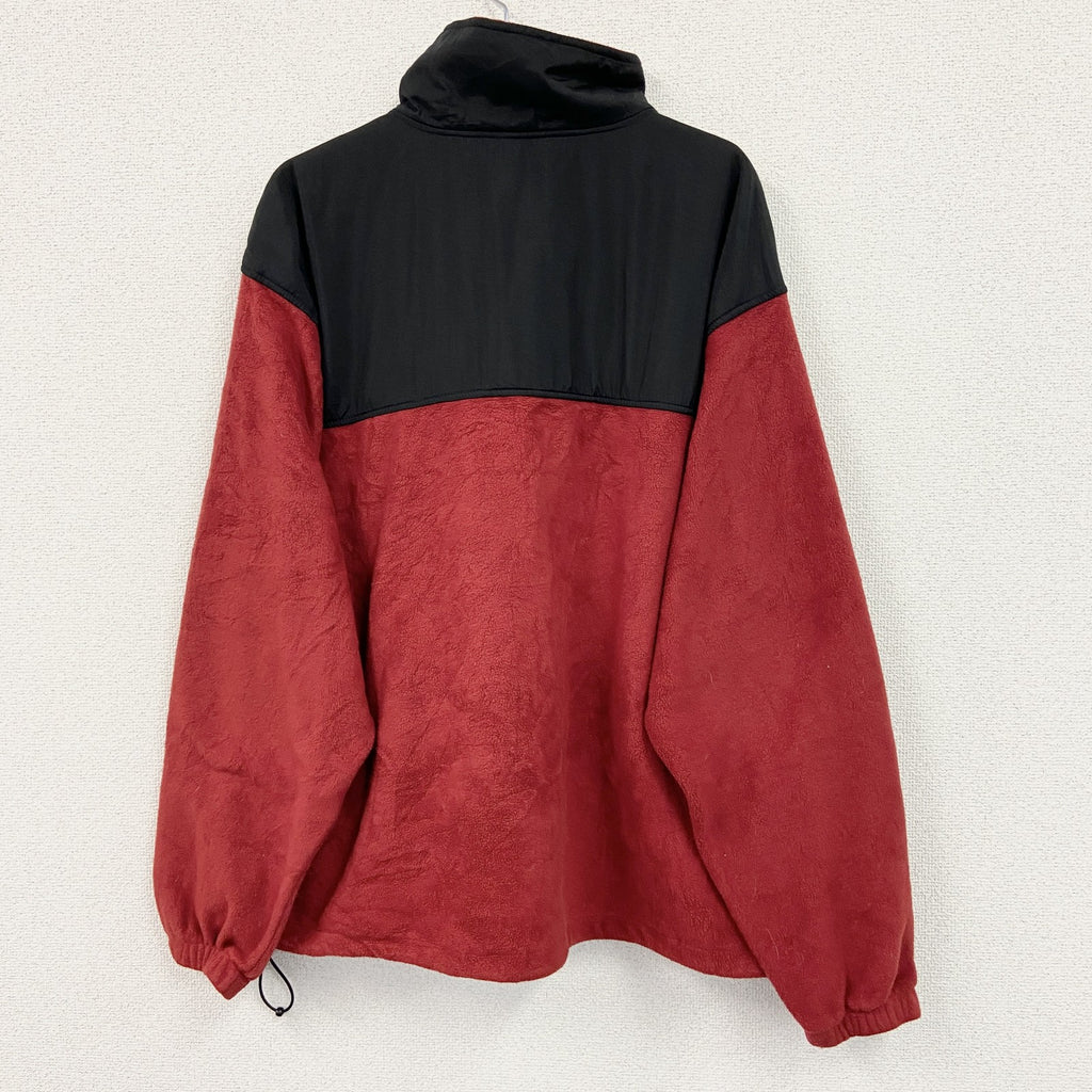 Champion　チャンピオン　フリースハーフジッププルオーバージャケット　赤　XLサイズ