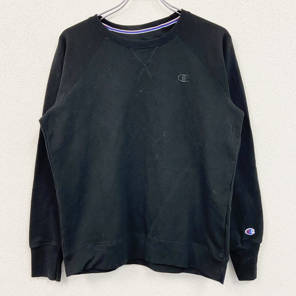 champion　チャンピオン　スウェット/トレーナー　ロゴ刺繡　黒　ブラック　Lサイズ