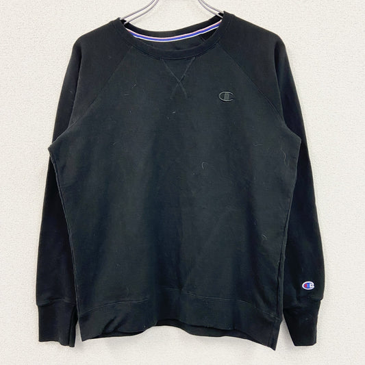 champion　チャンピオン　スウェット/トレーナー　ロゴ刺繡　黒　ブラック　Lサイズ