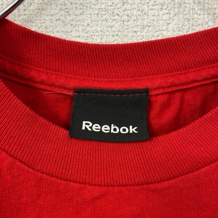 古着 used　Reebok リーボック　半袖ロゴプリントTシャツ　NHL　シカゴ・ブラックホークス　赤　レッド　Lサイズ