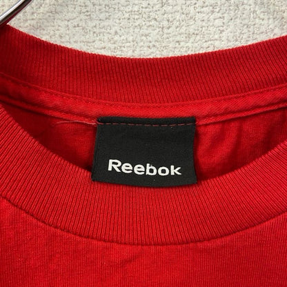 古着 used　Reebok リーボック　半袖ロゴプリントTシャツ　NHL　シカゴ・ブラックホークス　赤　レッド　Lサイズ