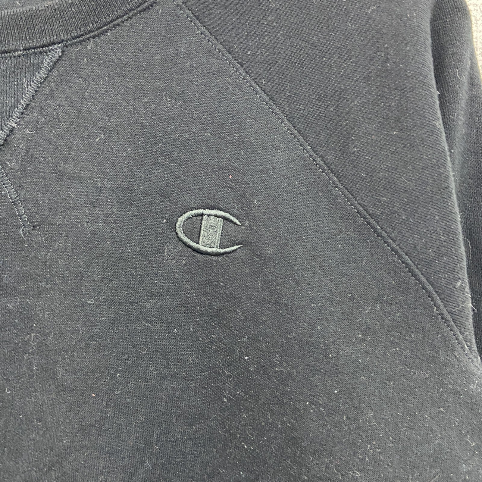 champion　チャンピオン　スウェット/トレーナー　ロゴ刺繡　黒　ブラック　Lサイズ