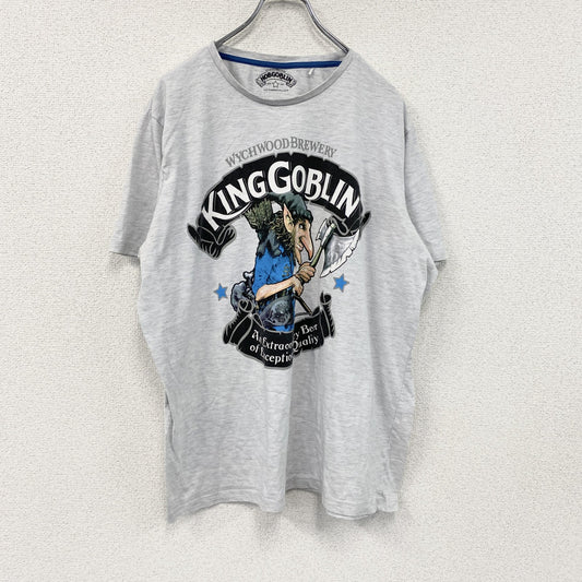 HOBGOBLIN　Wychwood Brewery　半袖プリントTシャツ　キングゴブリン　霜降りグレー　XLサイズ