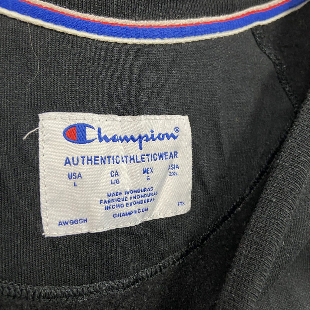 champion　チャンピオン　スウェット/トレーナー　ロゴ刺繡　黒　ブラック　Lサイズ