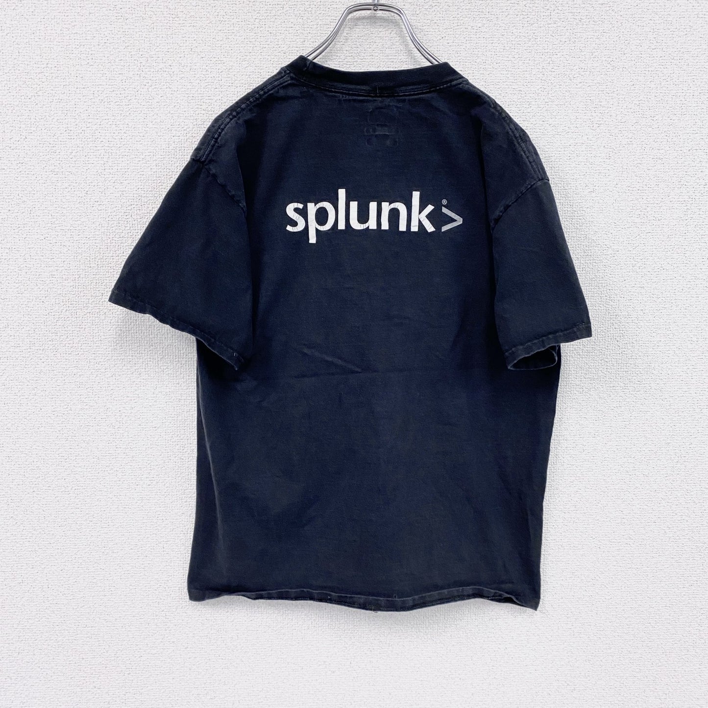 Hanes　ヘインズ　半袖メッセージプリントTシャツ　黒　ブラック　Mサイズ