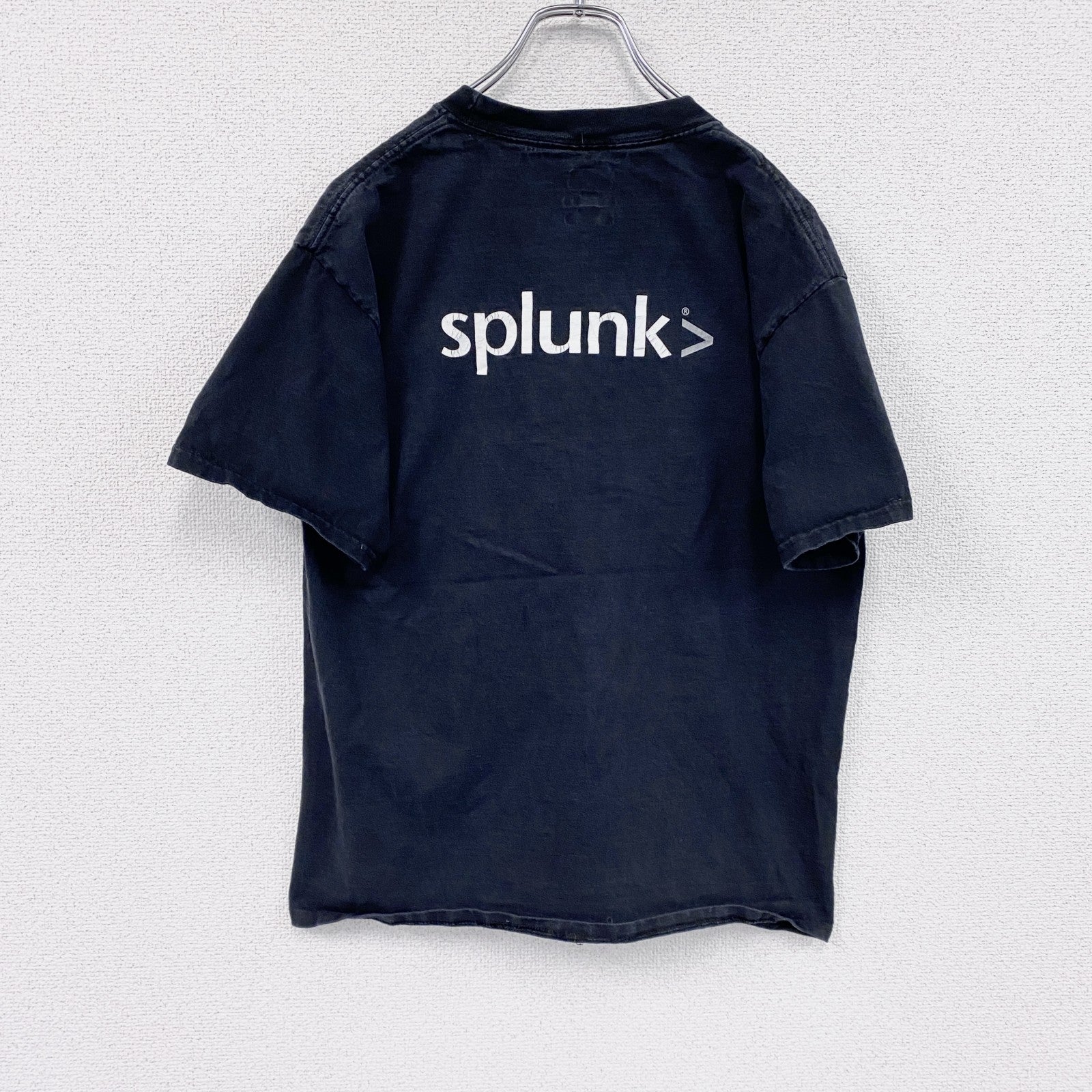 Hanes　ヘインズ　半袖メッセージプリントTシャツ　黒　ブラック　Mサイズ