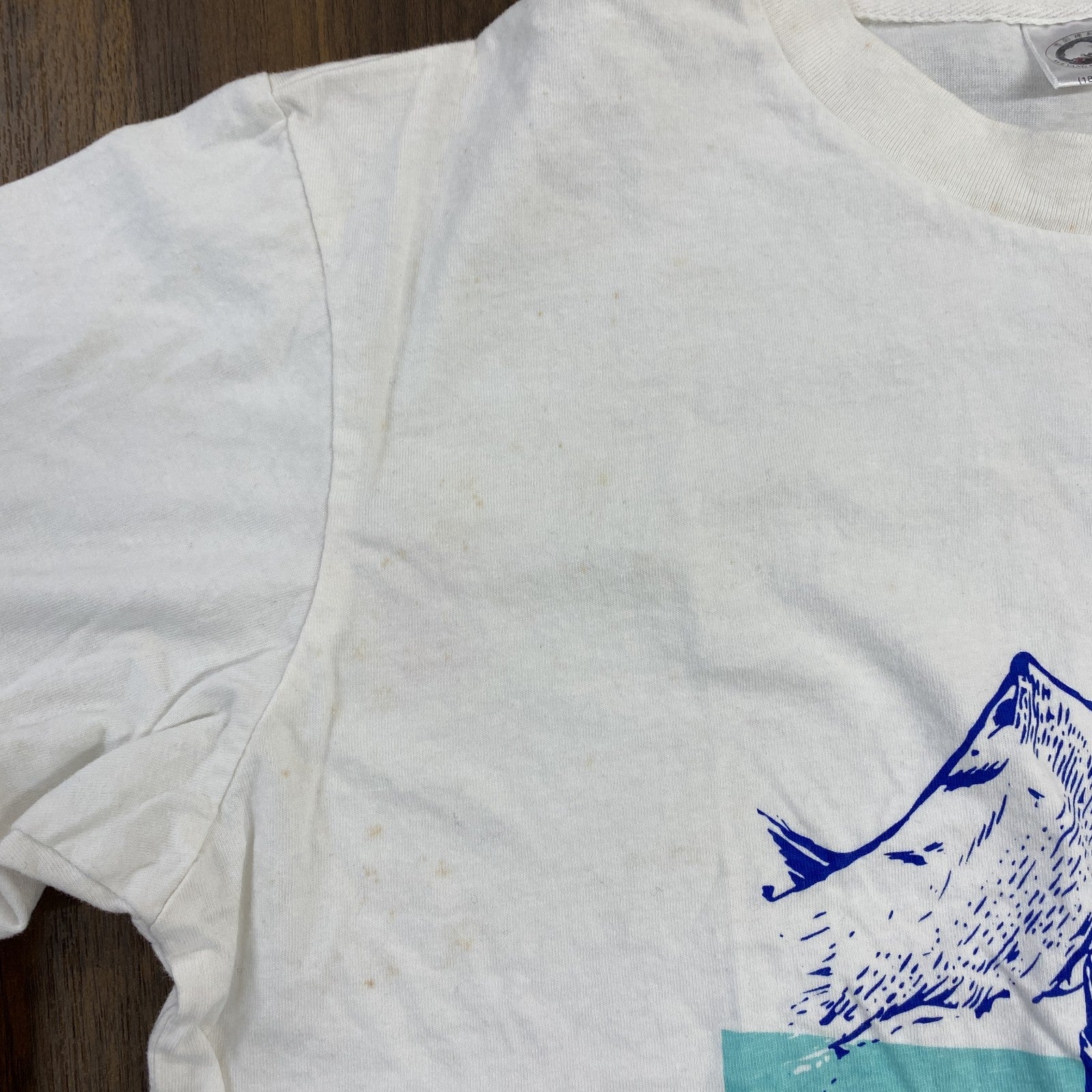 00s～　XUEYA YANG MIAN ZHI ZAO　半袖Tシャツ　ヨーグルッぺ　白　ホワイト　XXLサイズ