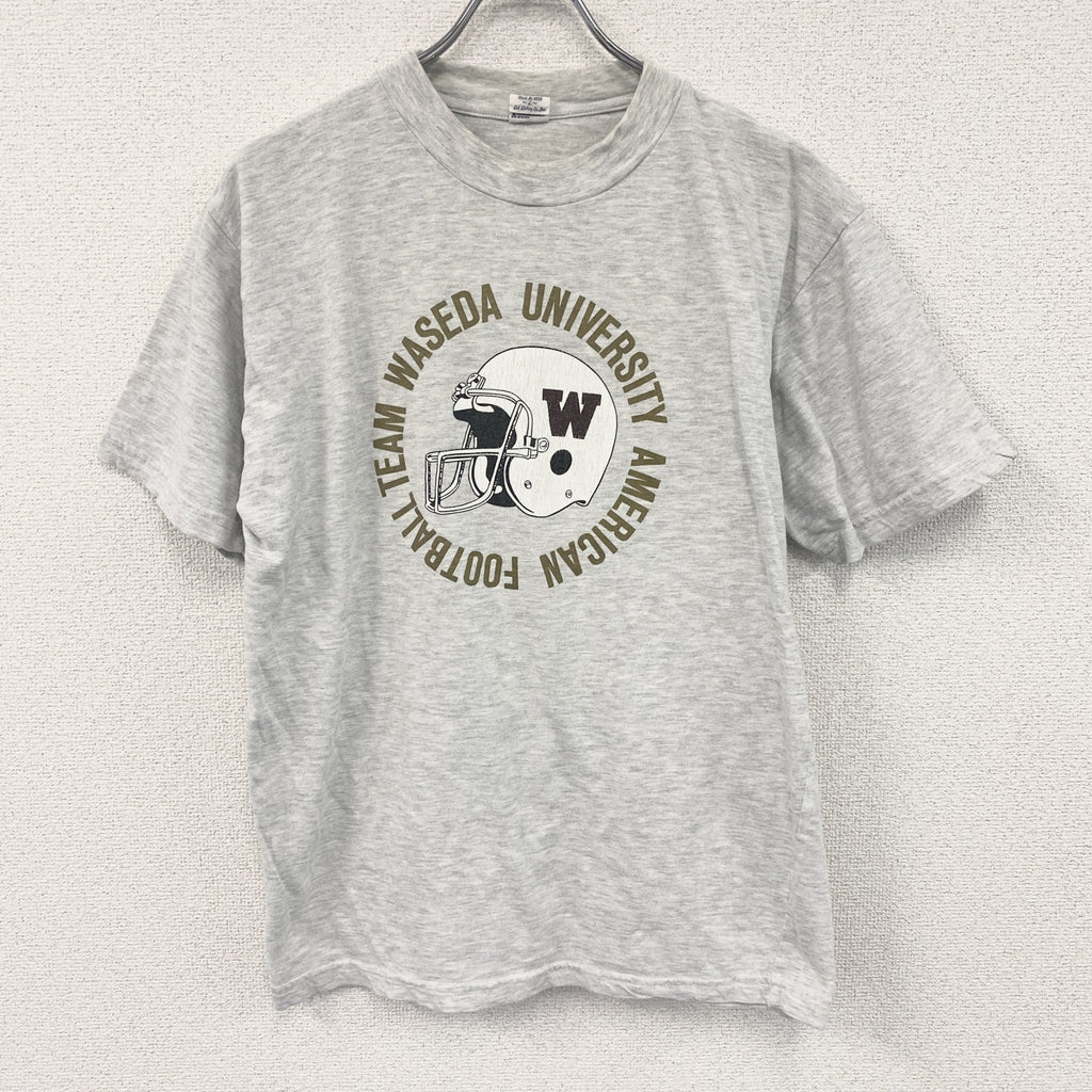 Premium　プレミアム　半袖プリントTシャツ　カレッジ　霜降りグレー　Lサイズ