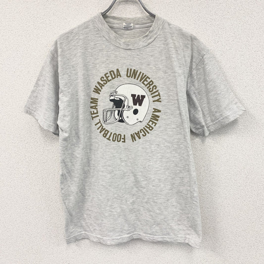 Premium　プレミアム　半袖プリントTシャツ　カレッジ　霜降りグレー　Lサイズ