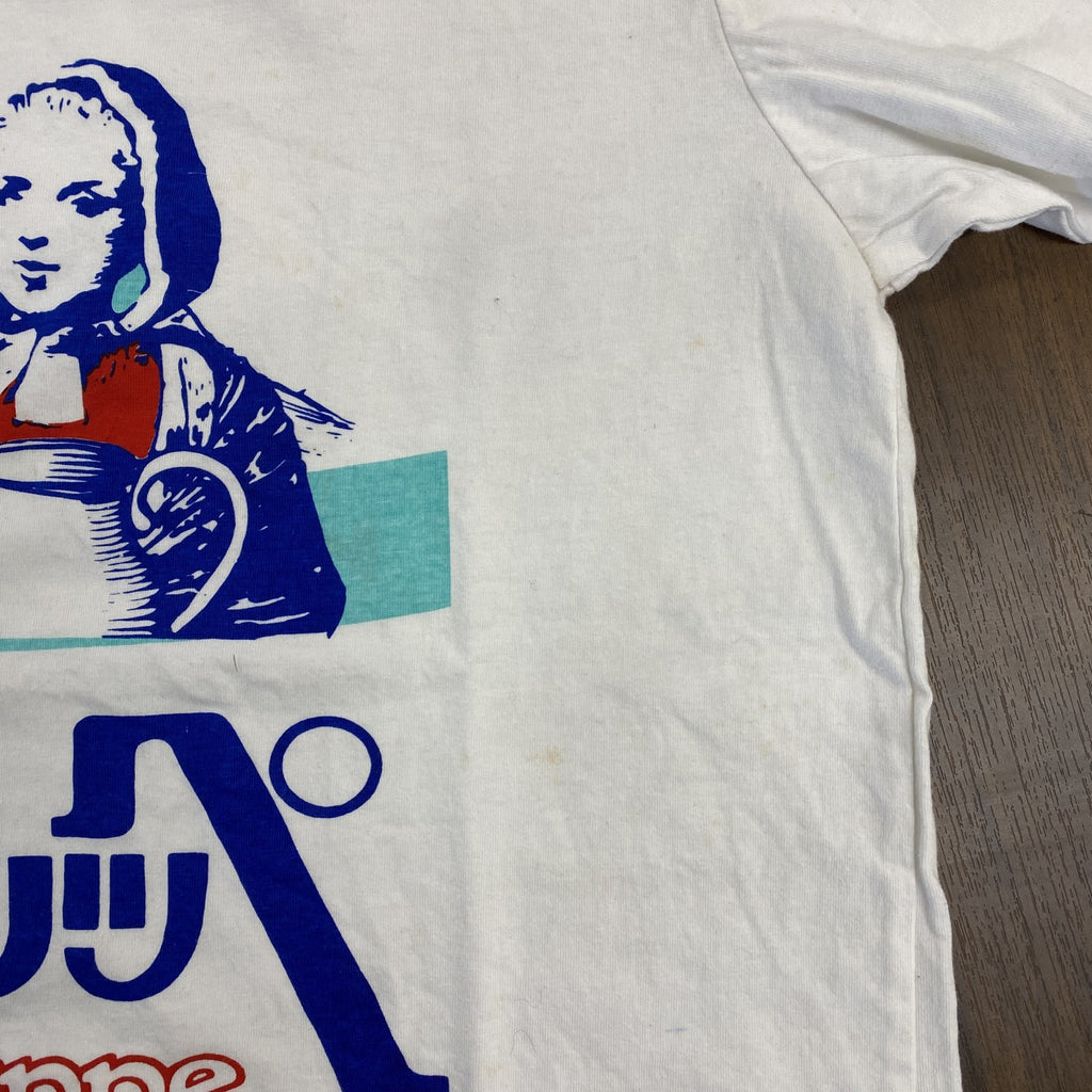 00s～　XUEYA YANG MIAN ZHI ZAO　半袖Tシャツ　ヨーグルッぺ　白　ホワイト　XXLサイズ