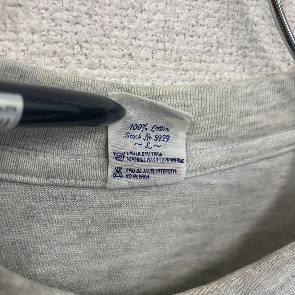Premium　プレミアム　半袖プリントTシャツ　カレッジ　霜降りグレー　Lサイズ