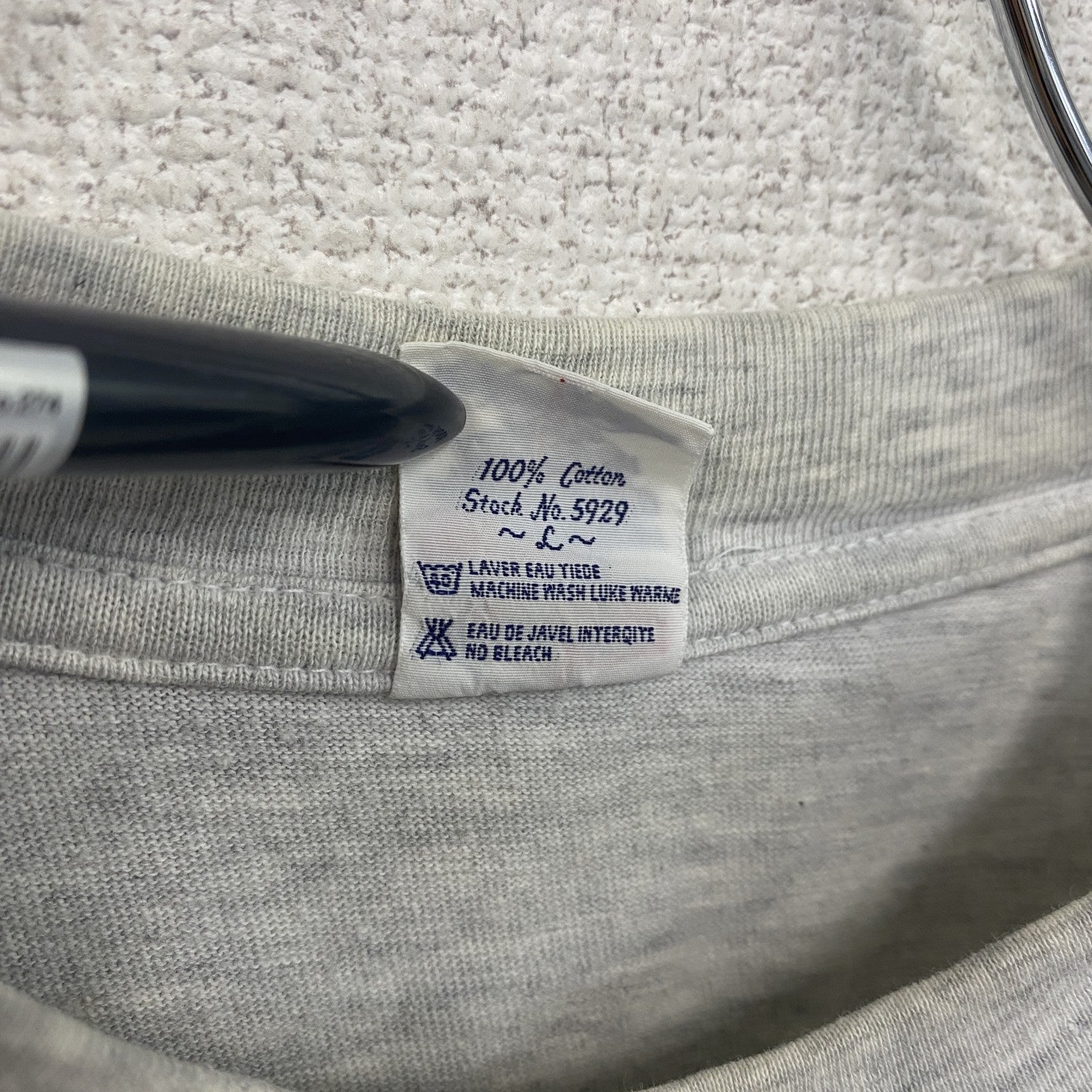 Premium　プレミアム　半袖プリントTシャツ　カレッジ　霜降りグレー　Lサイズ