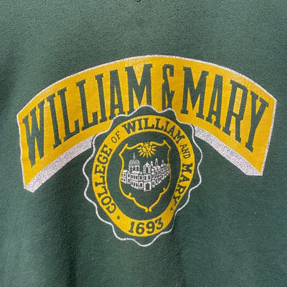 古着 used　GEAR FORSPORTS　長袖カレッジプリントスウェット　トレーナー　WILLIAM&MARY　緑　Lサイズ