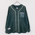 VISION STRRET WEAR　ヴィジョンストリートウェア　長袖ベースボールネルシャツ　緑　グリーン　Mサイズ