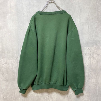 古着 used　GEAR FORSPORTS　長袖カレッジプリントスウェット　トレーナー　WILLIAM&MARY　緑　Lサイズ