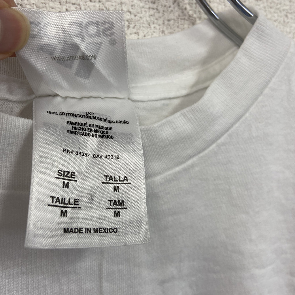 adidas　アディダス　半袖プリントTシャツ　白　ホワイト　Mサイズ