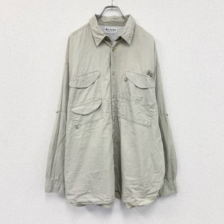 Columbia　コロンビア　PEG フィッシングシャツ　グレージュ　2XLサイズ