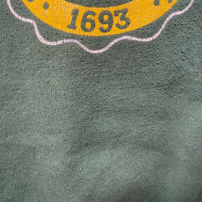 古着 used　GEAR FORSPORTS　長袖カレッジプリントスウェット　トレーナー　WILLIAM&MARY　緑　Lサイズ