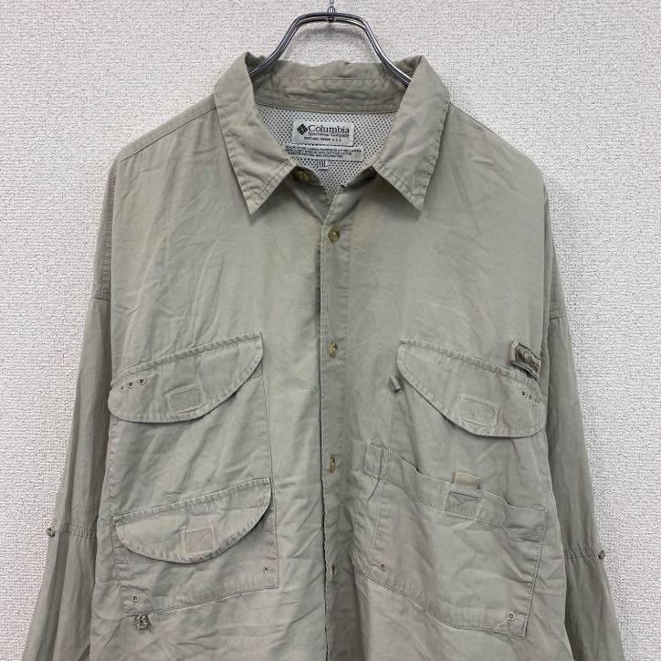 Columbia　コロンビア　PEG フィッシングシャツ　グレージュ　2XLサイズ