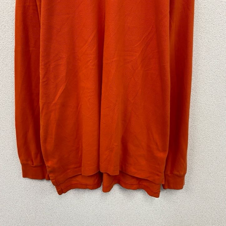 90s～　Polo by Ralph Lauren　ポロバイラルフローレン　長袖ポロシャツ　オレンジ　2XLサイズ