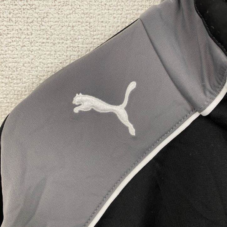 puma　プーマ　トラックジャケット/ジャージ　刺繍ロゴ　黒　ブラック　Lサイズ