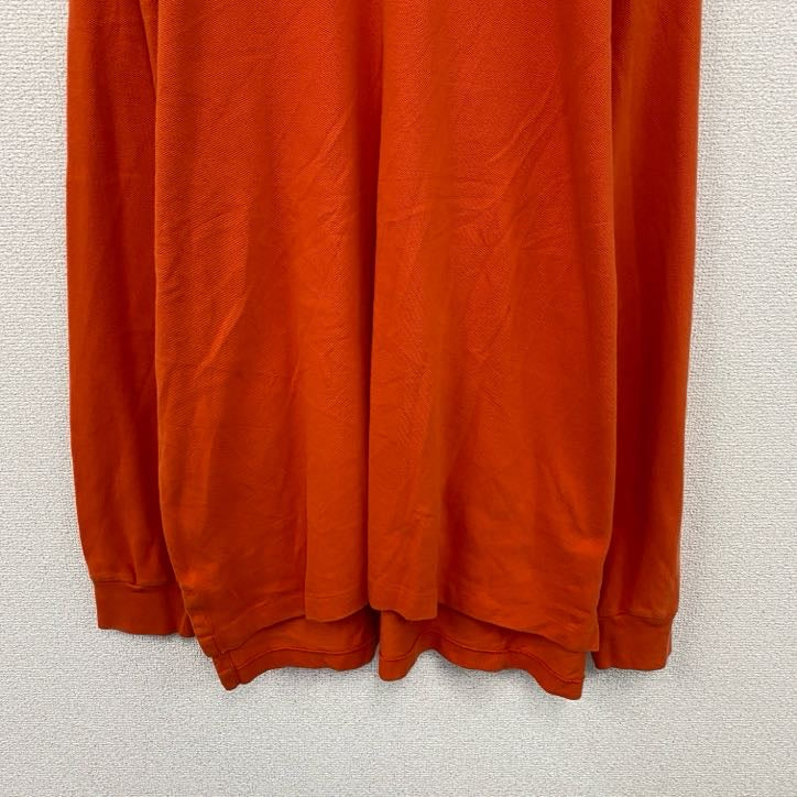 90s～　Polo by Ralph Lauren　ポロバイラルフローレン　長袖ポロシャツ　オレンジ　2XLサイズ