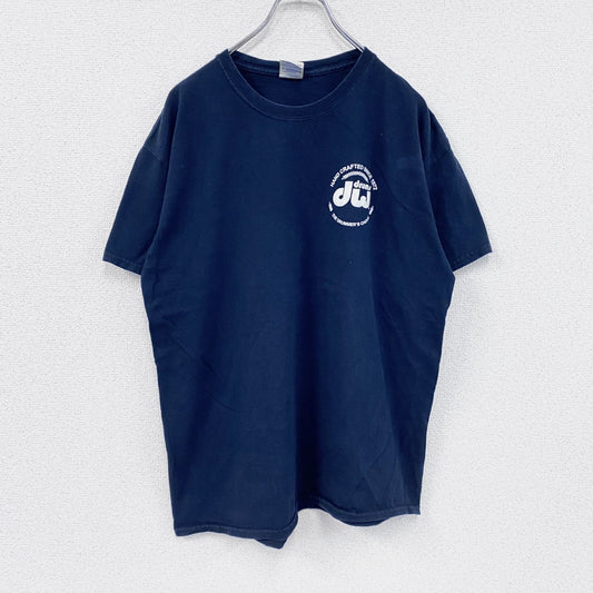 GILDAN　ギルダン　drums dw　半袖プリントTシャツ　紺　ネイビー　Lサイズ