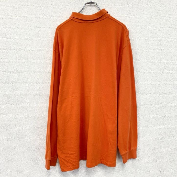 90s～　Polo by Ralph Lauren　ポロバイラルフローレン　長袖ポロシャツ　オレンジ　2XLサイズ