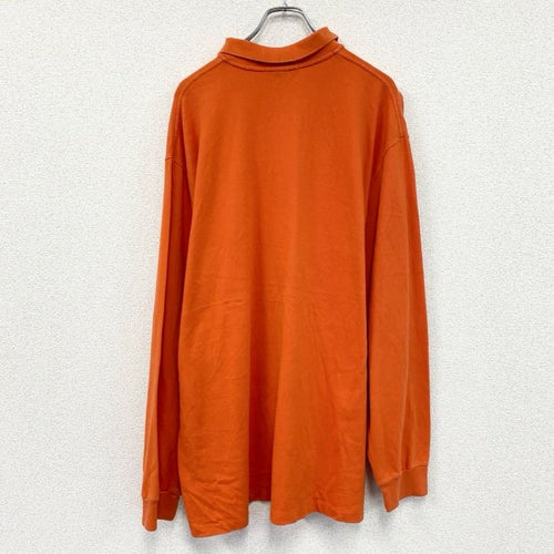 90s～　Polo by Ralph Lauren　ポロバイラルフローレン　長袖ポロシャツ　オレンジ　2XLサイズ