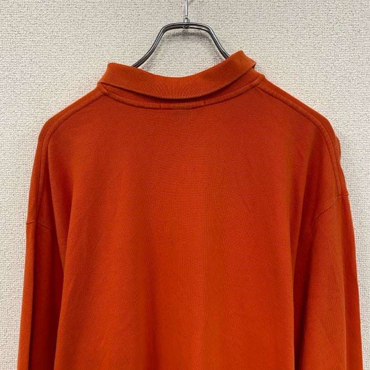 90s～　Polo by Ralph Lauren　ポロバイラルフローレン　長袖ポロシャツ　オレンジ　2XLサイズ