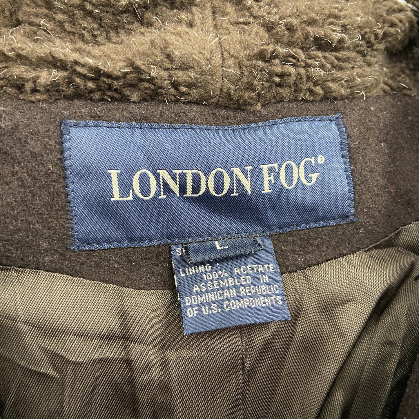 LONDON FOG　ロンドンフォグ　ウールコート　茶色　ブラウン　Lサイズ