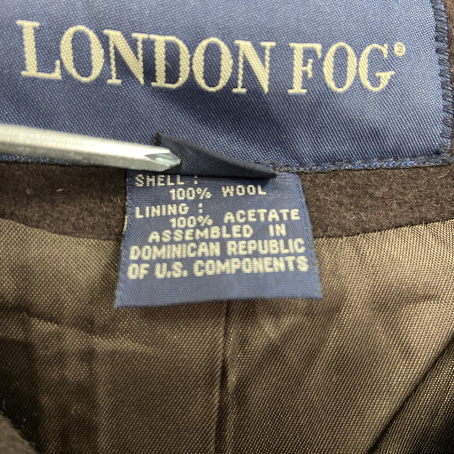 LONDON FOG　ロンドンフォグ　ウールコート　茶色　ブラウン　Lサイズ