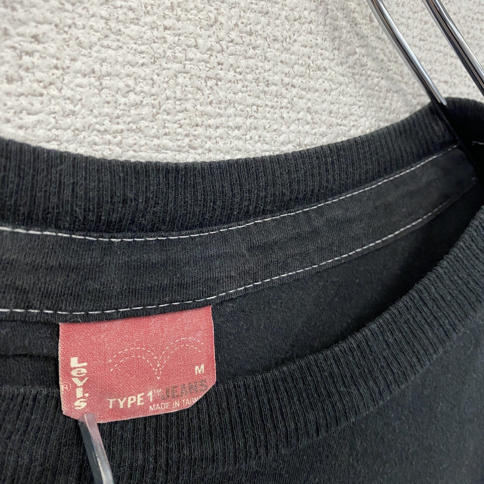 Levi’s　リーバイス　半袖プリントTシャツ　シングルステッチ　黒　ブラック　Mサイズ