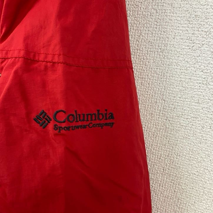 古着 used　Columbia コロンビア　長袖ナイロンジャケット　マウンテンパーカー　赤　レッド　アウトドア　Lサイズ