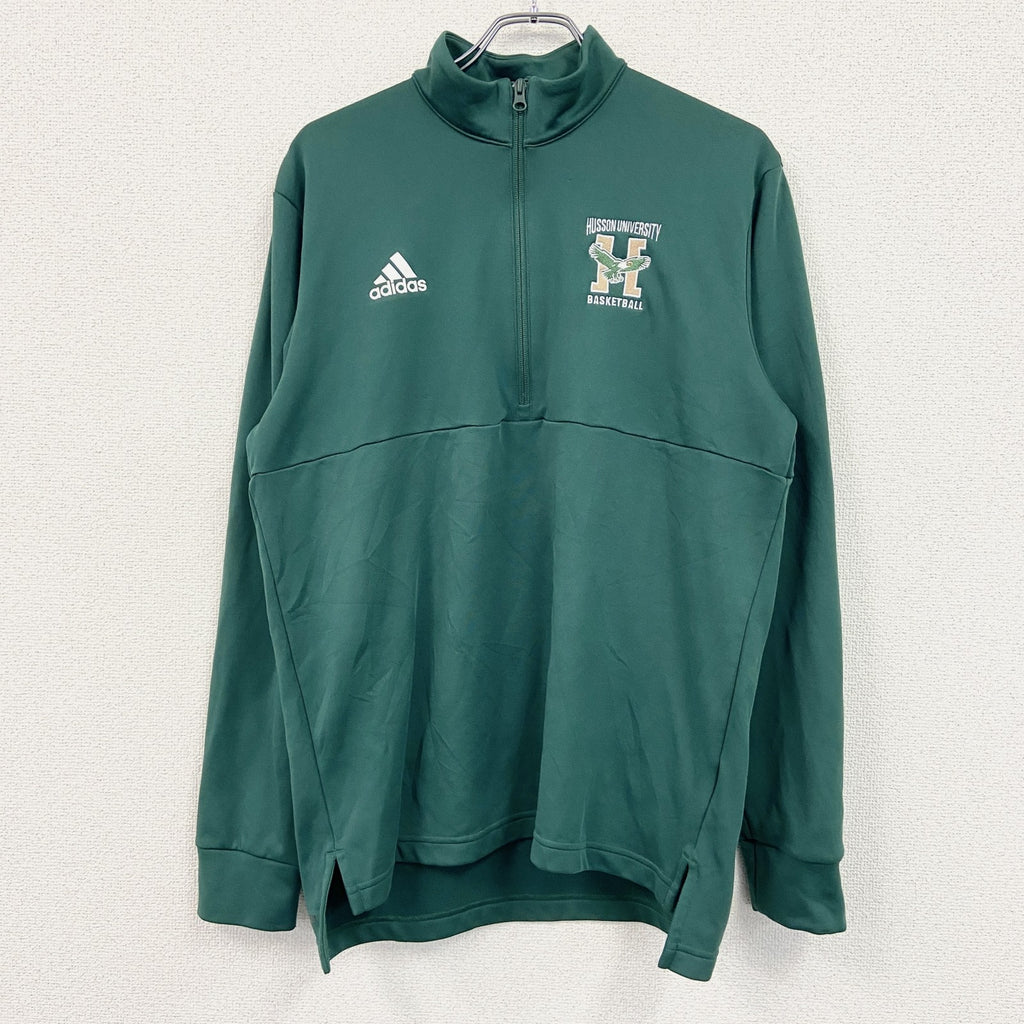 adidas　アディダス　ハーフジッププルオーバージャージ　緑　グリーン　Lサイズ
