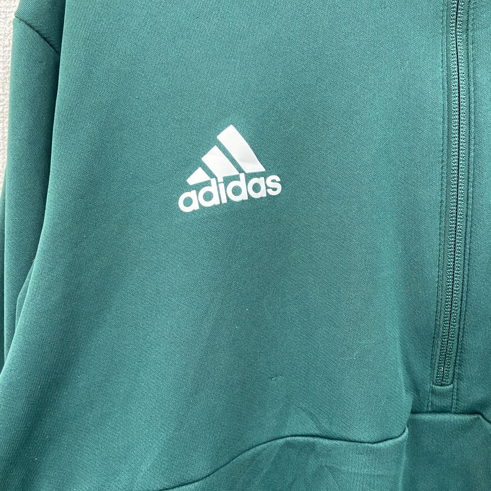 adidas　アディダス　ハーフジッププルオーバージャージ　緑　グリーン　Lサイズ