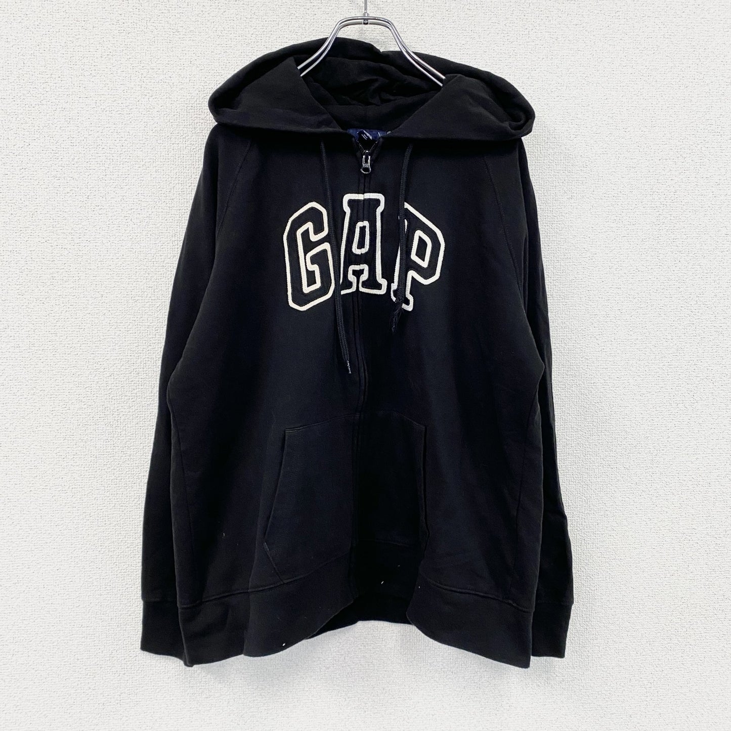 GAP　ギャップ　フルジップスウェットパーカー/フーディー　黒　ブラック　2XLサイズ
