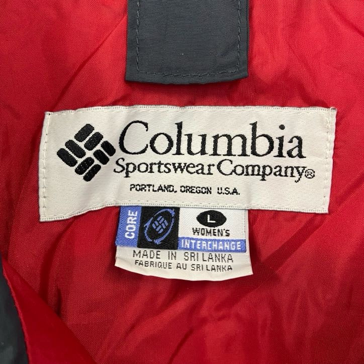 古着 used　Columbia コロンビア　長袖ナイロンジャケット　マウンテンパーカー　赤　レッド　アウトドア　Lサイズ