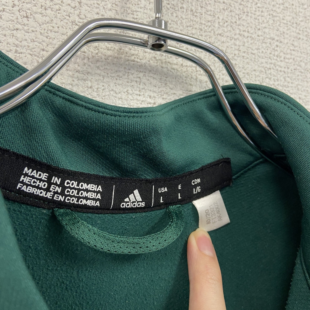 adidas　アディダス　ハーフジッププルオーバージャージ　緑　グリーン　Lサイズ