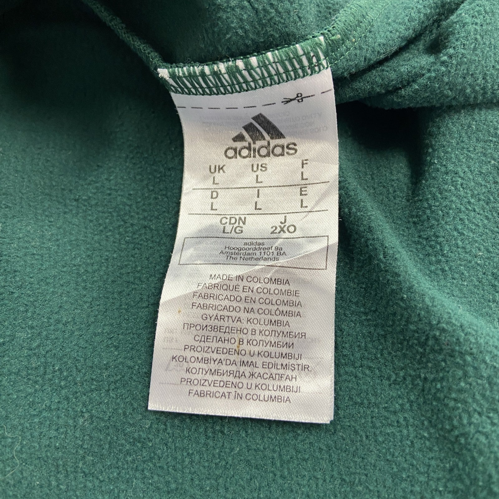 adidas　アディダス　ハーフジッププルオーバージャージ　緑　グリーン　Lサイズ