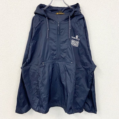 古着 used　HARRITON　長袖ナイロンプルオーバー　ハーフジップパーカー　ワンポイント・バックプリント　XXLサイズ