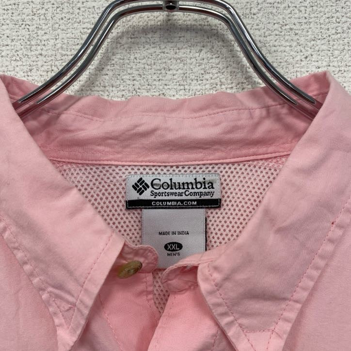 Columbia　コロンビア　フィッシングシャツ　ピンク　2XLサイズ