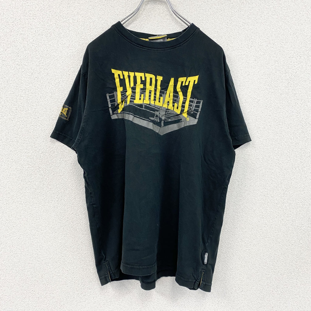 EVERLAST　エバーラスト　半袖プリントTシャツ　黒　ブラック　Lサイズ