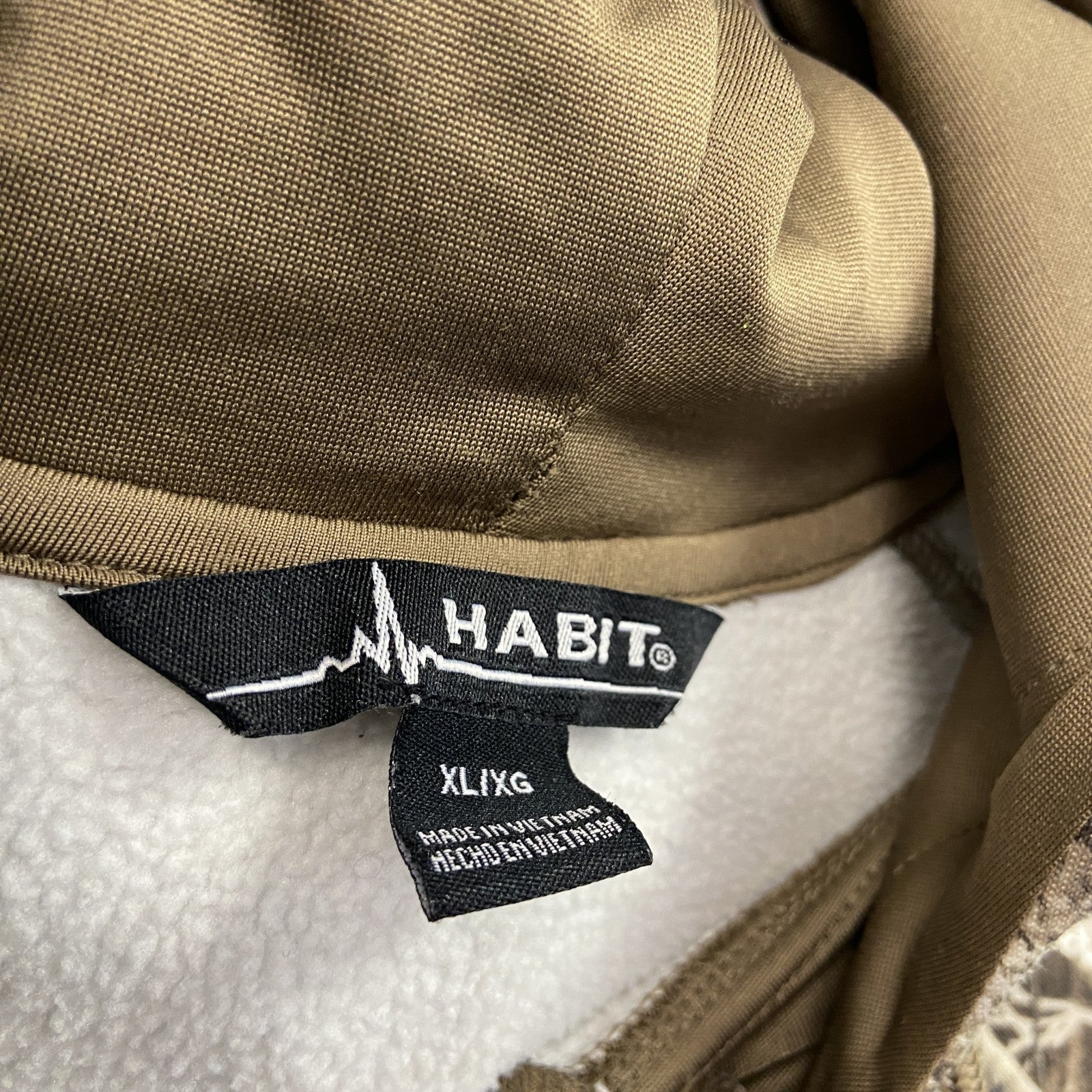 HABIT　ハビット　フーディー/スウェットパーカー　総柄プリント　茶色　ブラウン　XLサイズ