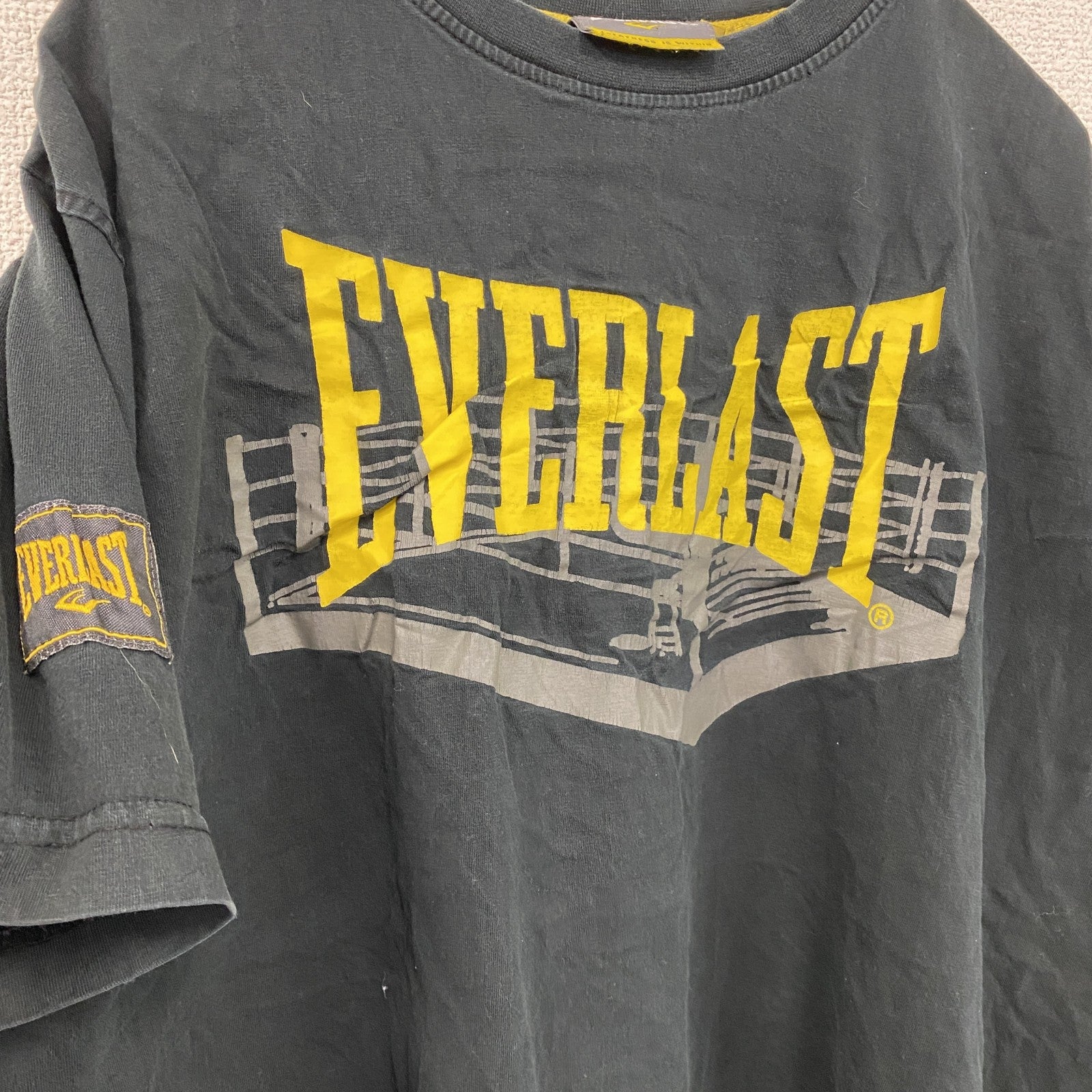 EVERLAST　エバーラスト　半袖プリントTシャツ　黒　ブラック　Lサイズ