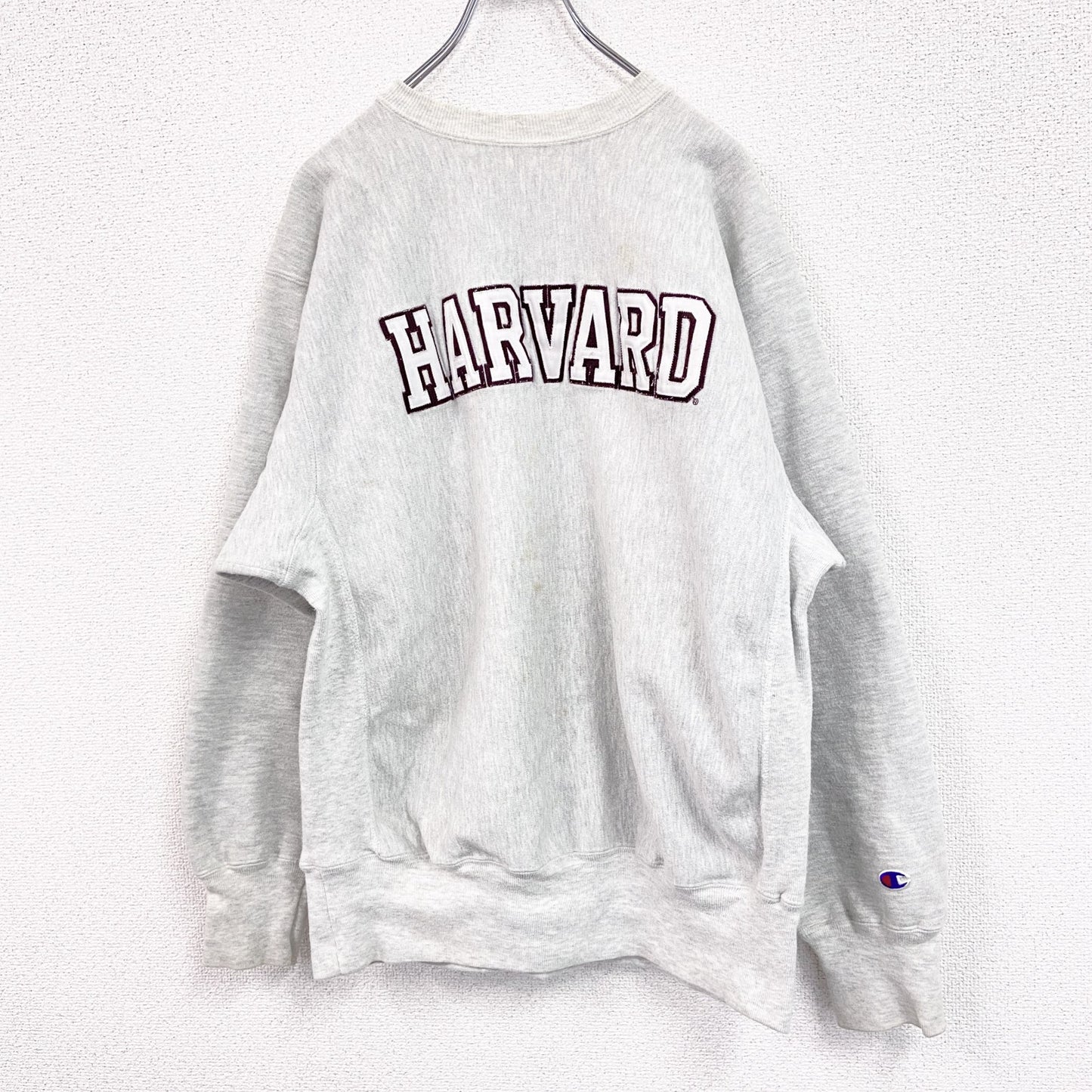 90s　Champion　チャンピオン　リバースウィーブ　スウェット/トレーナー　ワッペン　刺繍タグ　霜降りグレー　XLサイズ
