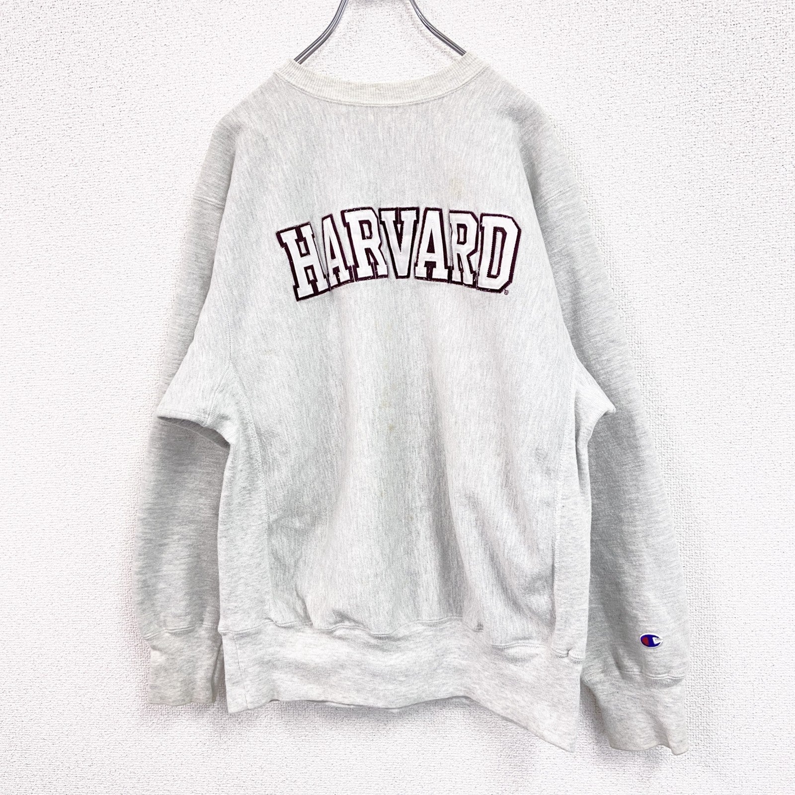 90s　Champion　チャンピオン　リバースウィーブ　スウェット/トレーナー　ワッペン　刺繍タグ　霜降りグレー　XLサイズ