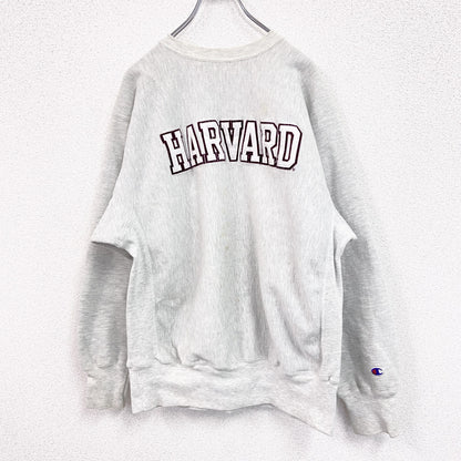 90s　Champion　チャンピオン　リバースウィーブ　スウェット/トレーナー　ワッペン　刺繍タグ　霜降りグレー　XLサイズ
